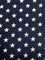 1 Yard White Star Charmeuse Satin Fabric Navy Background Shiny Non Stretch Polyester 60 Inch Width